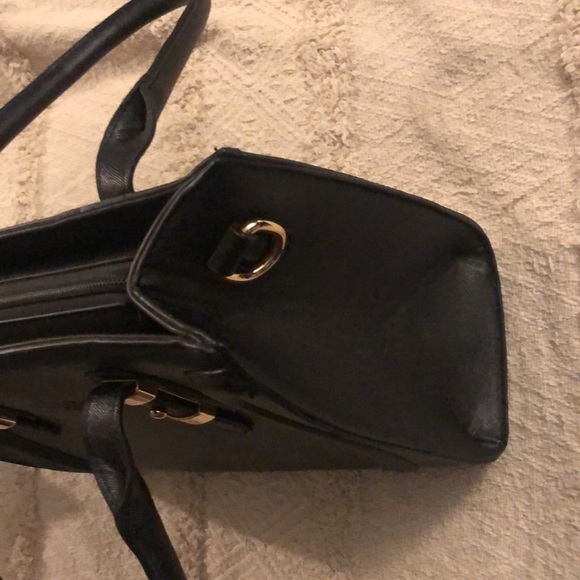 NWOT DESIGNER INSPIRED CELINE sturdy black satchel handbag - Picture 5 of 14